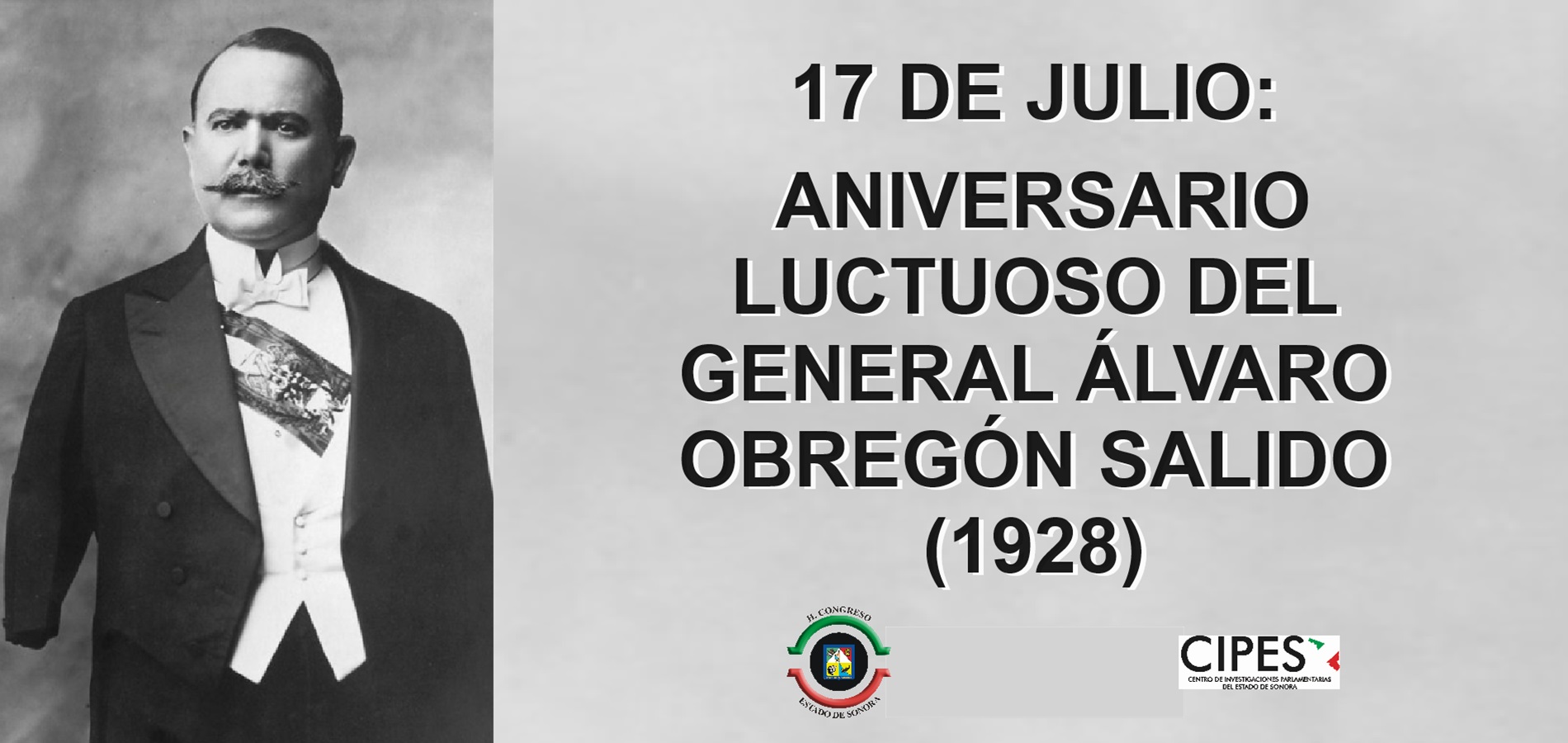 Imagen de ANIVERSARIO LUCTUOSO DEL GENERAL ÁLVARO OBREGÓN SALIDO (1928)