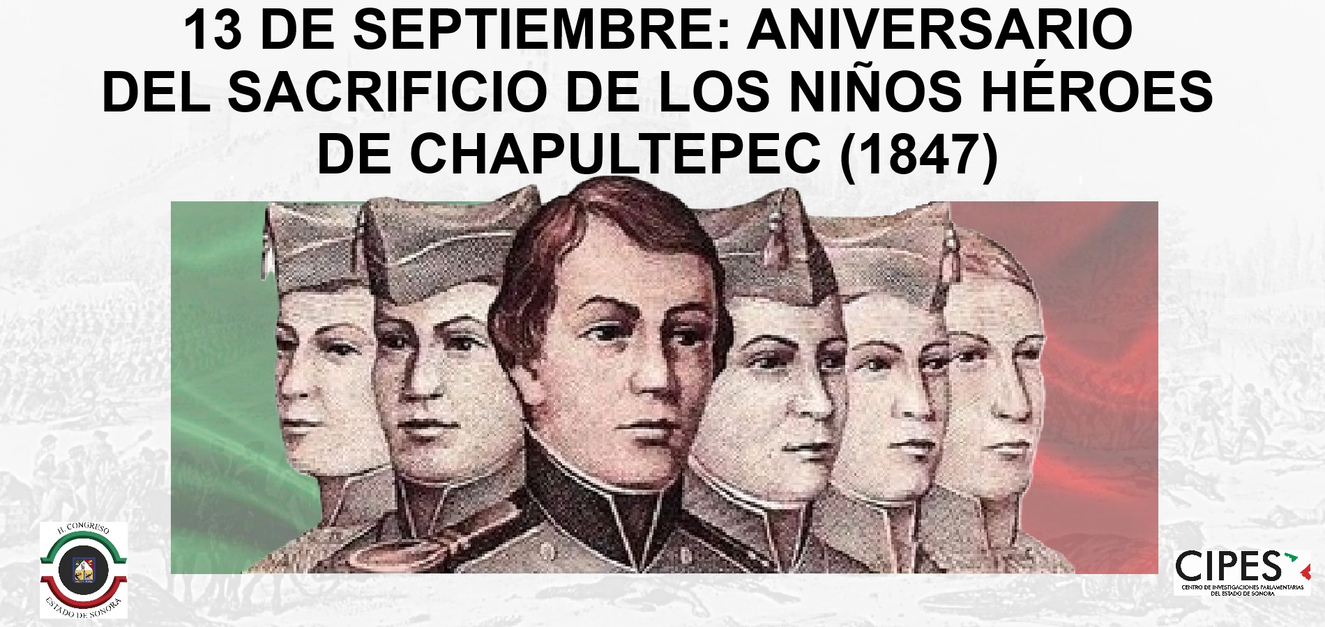 Imagen de ANIVERSARIO DEL SACRIFICIO DE LOS NIÑOS HÉROES DE CHAPULTEPEC (1847)