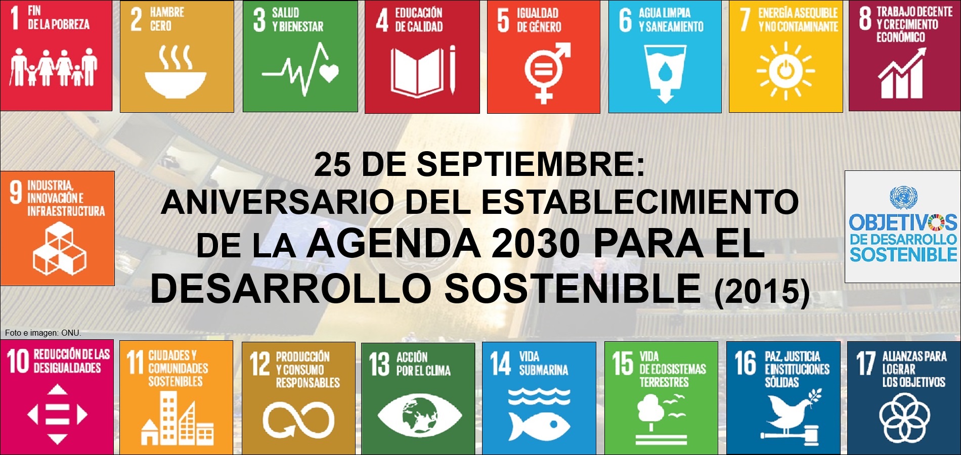 Imagen de ANIVERSARIO DEL ESTABLECIMIENTO DE LA AGENDA 2030 PARA EL DESARROLLO SOSTENIBLE (2015)