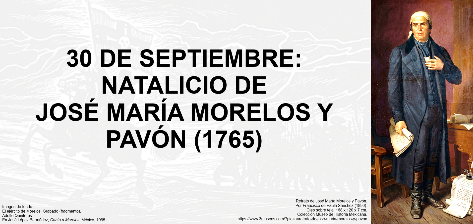 Imagen de NATALICIO DE JOSÉ MARÍA MORELOS Y PAVÓN (1765)