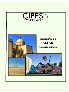 Portada de Municipio de Altar · Perspectiva Legislativa