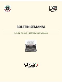 Portada de Semanario de Notas Nacionales · 25/09/2023–01/10/2023