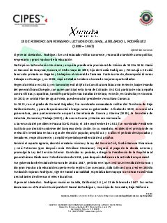Primera página del PDF: ANIVERSARIO LUCTUOSO DEL GENERAL ABELARDO L. RODRÍGUEZ (1889-1967)