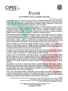 Primera página del PDF: DÍA DE LA BANDERA NACIONAL MEXICANA