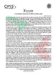 Primera página del PDF: NATALICIO DE BENITO JUÁREZ (1806)
