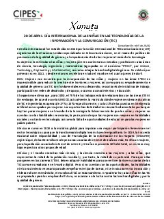 Primera página del PDF: DÍA INTERNACIONAL DE LAS NIÑAS EN LAS TECNOLOGÍAS DE LA INFORMACIÓN Y LA COMUNICACIÓN