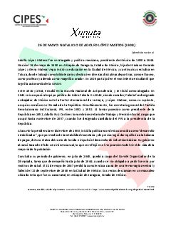 Primera página del PDF: NATALICIO DEL LIC. ADOLFO LÓPEZ MATEOS (1908)