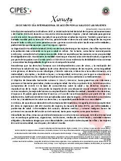 Primera página del PDF: DÍA INTERNACIONAL DE ACCIÓN POR LA SALUD DE LAS MUJERES