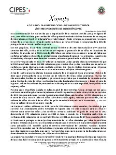 Primera página del PDF: DÍA INTERNACIONAL DE LOS NIÑOS VÍCTIMAS INOCENTES DE AGRESIÓN