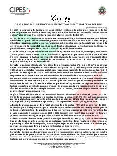 Primera página del PDF: DÍA INTERNACIONAL EN APOYO A LAS VÍCTIMAS DE TORTURA