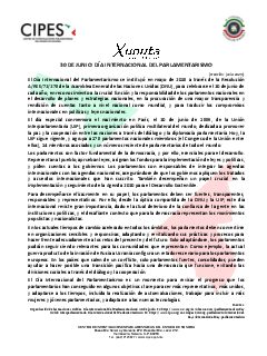 Primera página del PDF: DÍA INTERNACIONAL DEL PARLAMENTARISMO