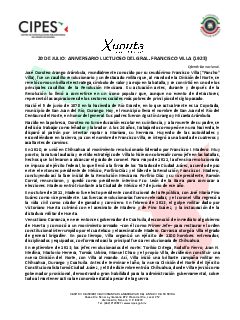 Primera página del PDF: ANIVERSARIO LUCTUOSO DEL GENERAL FRANCISCO VILLA (1923)