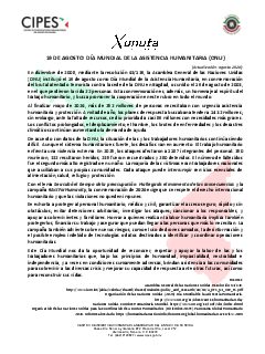 Primera página del PDF: DÍA MUNDIAL DE LA ASISTENCIA HUMANITARIA (ONU)
