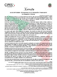 Primera página del PDF: DÍA NACIONAL DE LA DONACIÓN Y TRASPLANTE DE ÓRGANOS Y TEJIDOS