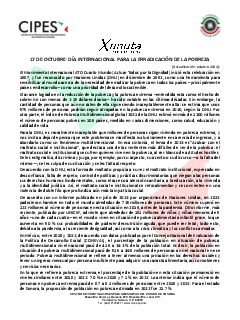 Primera página del PDF: DÍA INTERNACIONAL PARA LA ERRADICACIÓN DE LA POBREZA