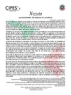 Primera página del PDF: DÍA MUNDIAL DE LA DIABETES