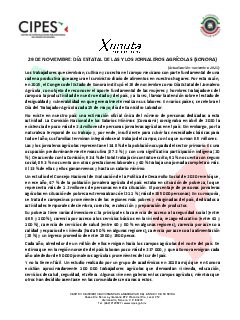 Primera página del PDF: DÍA ESTATAL DE LAS Y LOS JORNALEROS AGRÍCOLAS (SONORA)