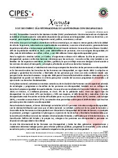 Primera página del PDF: DÍA INTERNACIONAL DE LAS PERSONAS CON DISCAPACIDAD