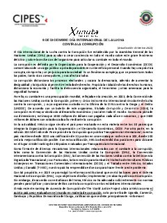 Primera página del PDF: DÍA INTERNACIONAL DE LA LUCHA CONTRA LA CORRUPCIÓN
